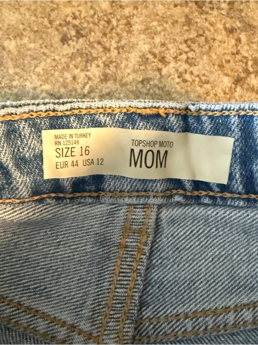 Topshop Light Blue Distressed Denim Jean Shorts - Picture 2 of 9